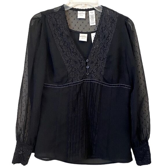 EMMA James Sheer Two Piece Top, Size 10P - Picture 2 of 9